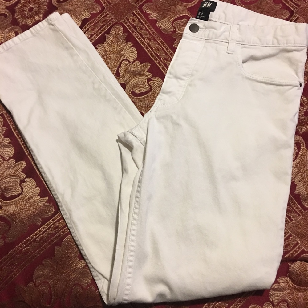 H&M Size 29 White Jeans Slim Fit